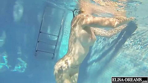 Naked And Fucked In A Pool In Front Of A With Elysa Exhib
