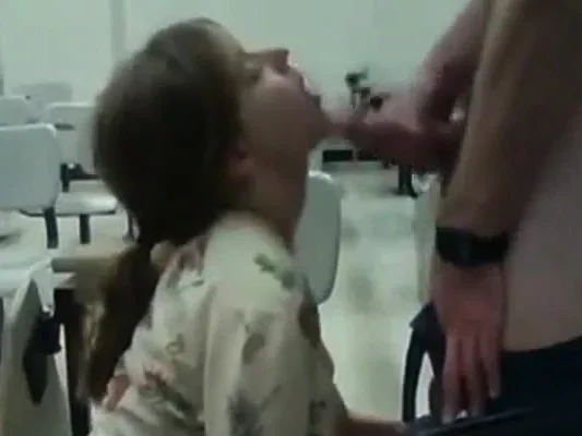 Teen Sucks Cock in Empty Classroom