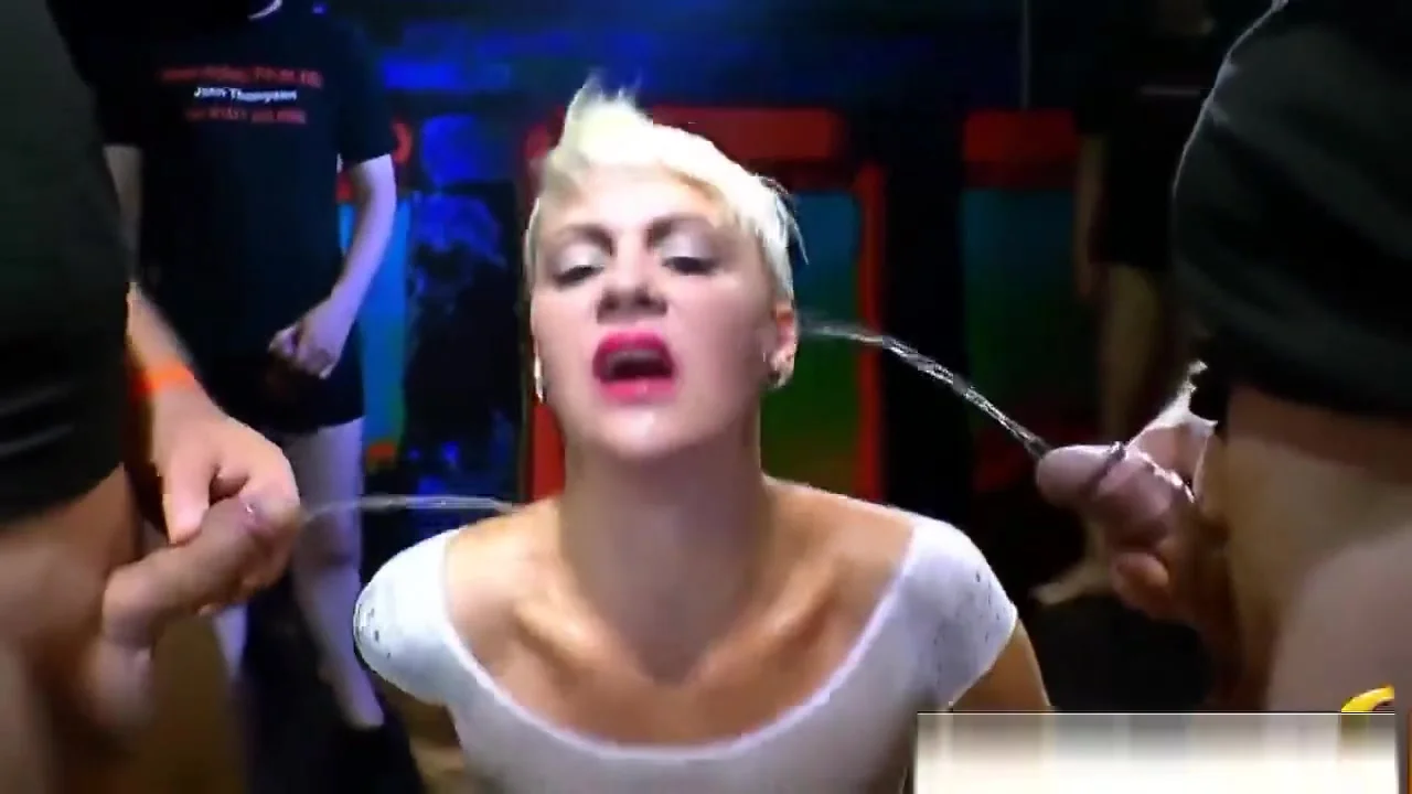 Blonde Sluts Enjoying Golden Shower At Bukkake Party