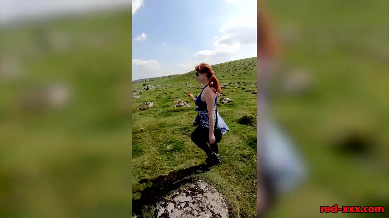 Hot MILF Red XXX goes for a topless walk on Easter