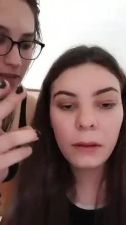 Nerdy teen 18+ Slip Her Nipple On Periscope And Kisses Her Friend