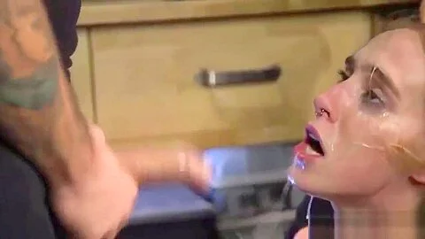 Horny teen 18+ Sucks Various Cocks in Bondage