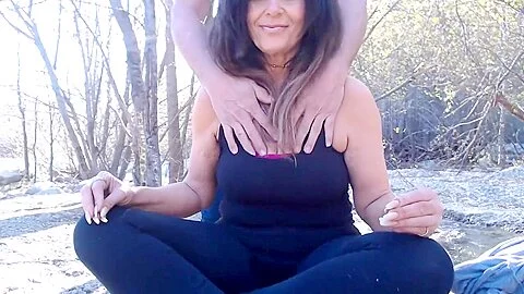 FIRST OUTDOOR sex video and I get caught!!