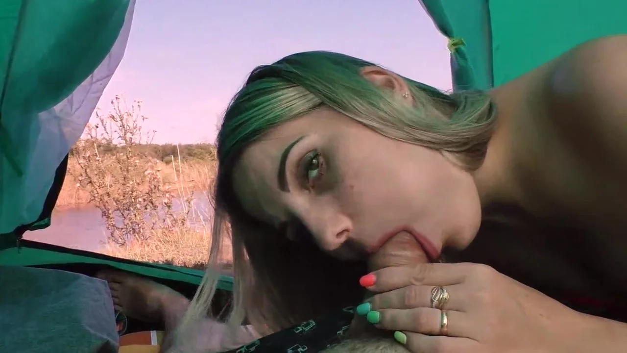 Risky Camping Blowjob Ends With Cum In Mouth - Letty Black