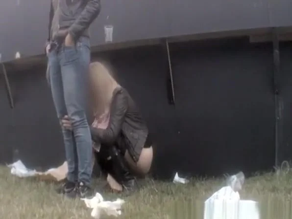 Chicks caught pissing in public places