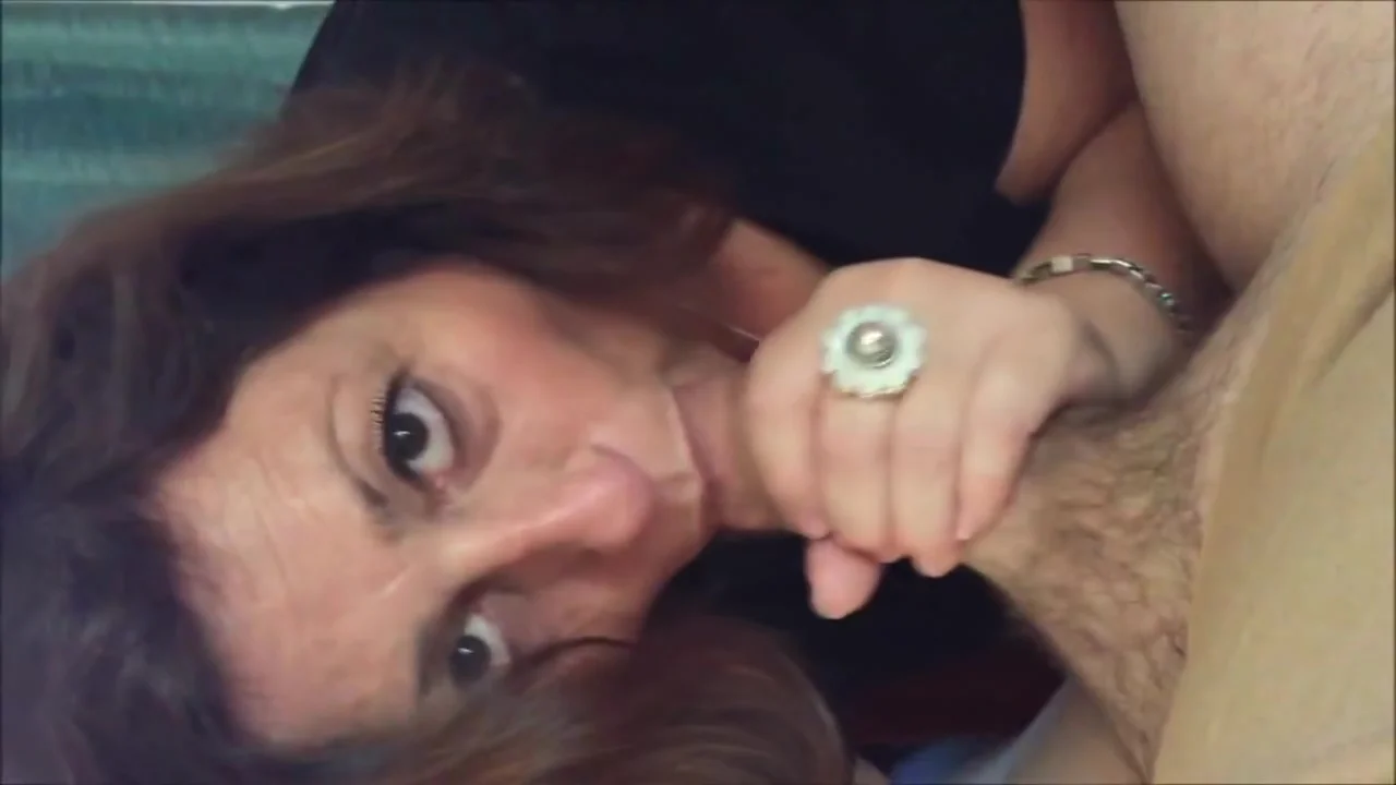 Naughty granny blowing cock