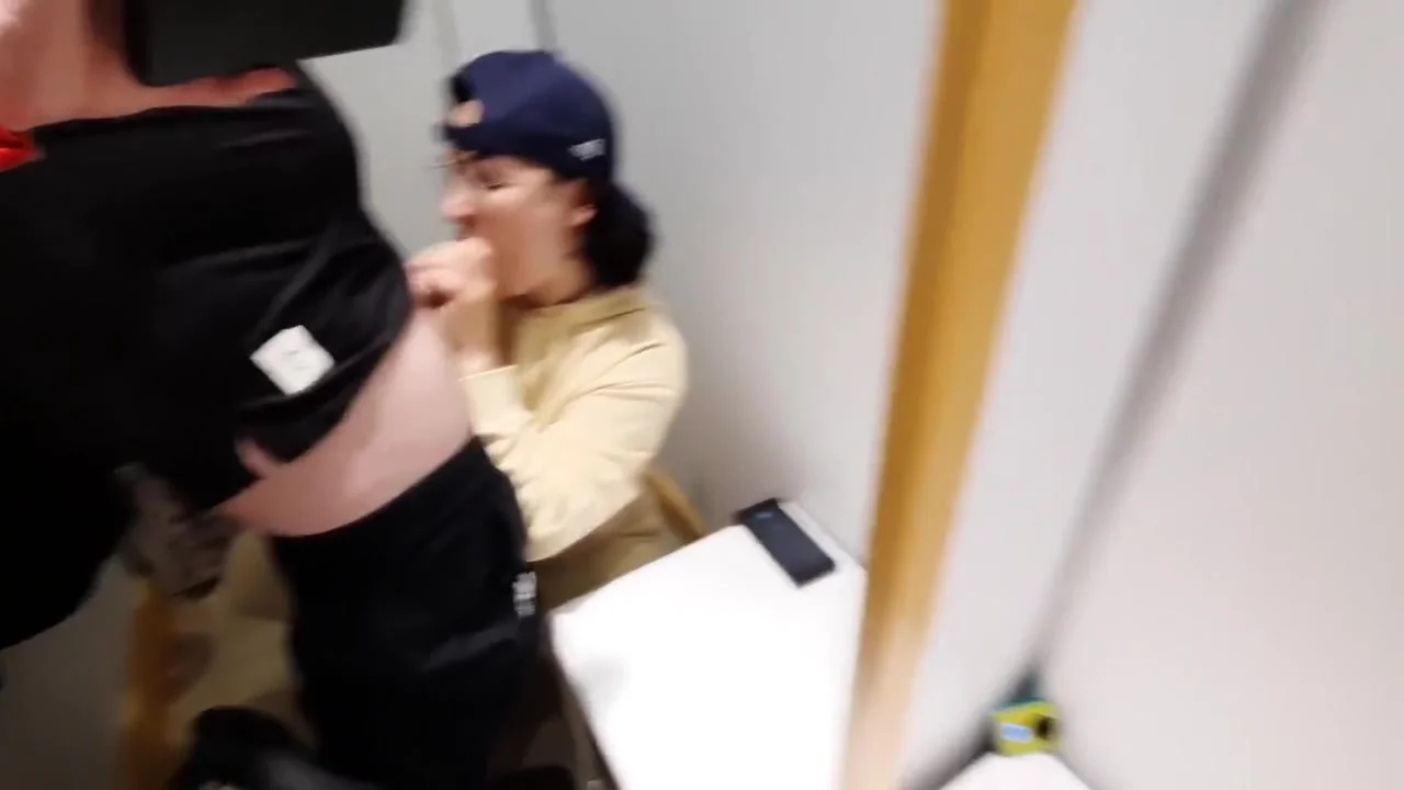 Horny Milf Wants Sex In At The Crowded Store. She Starts From Sloppy Blowjob