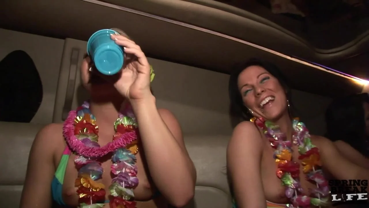 Hawaiian Party in a Limo