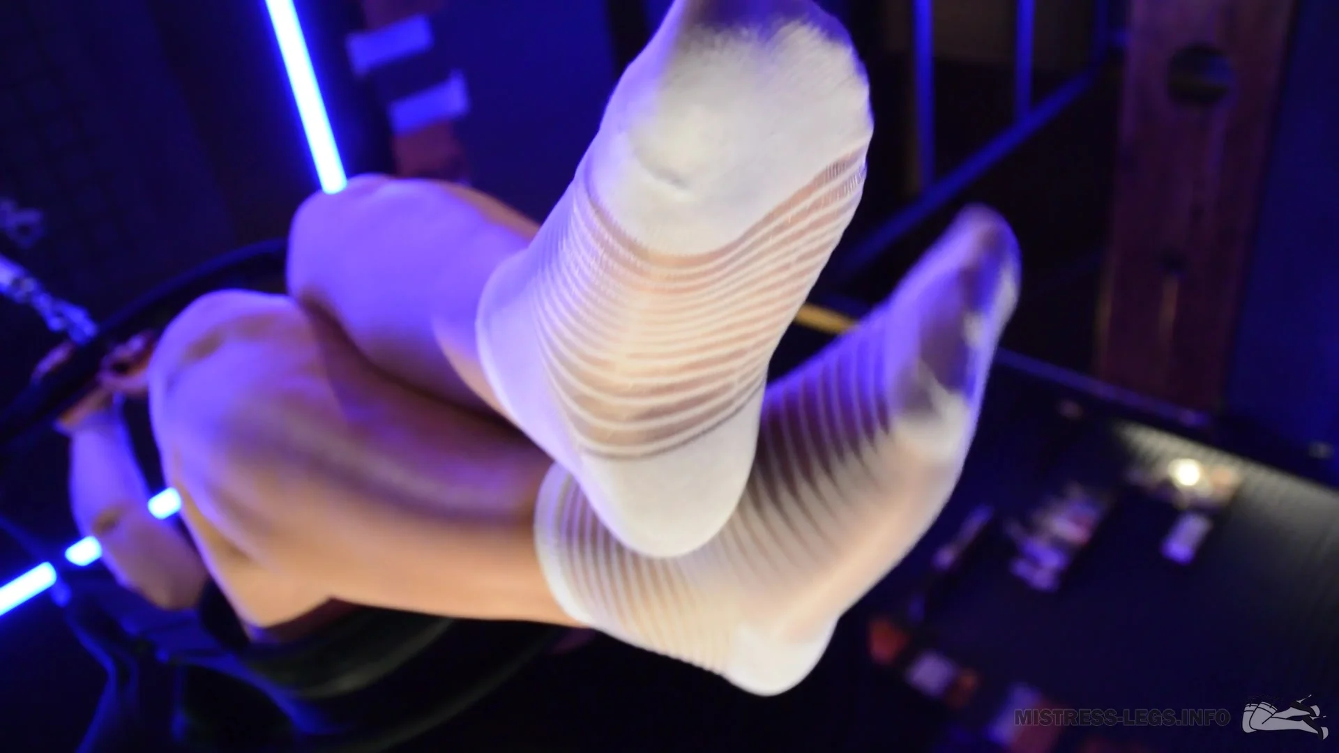 Mistress Sexy Feet In White Socks Teasing