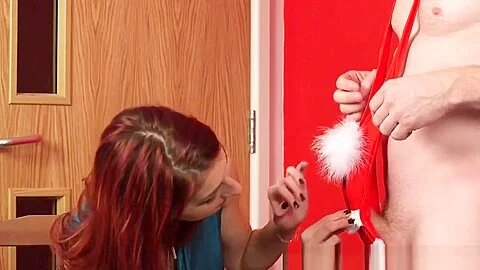 Cfnm Redhead Wanks Man In Christmas Mankini
