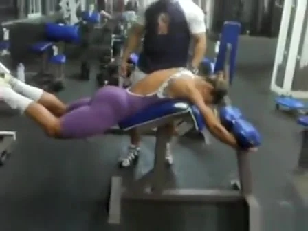 Strong girl at gym