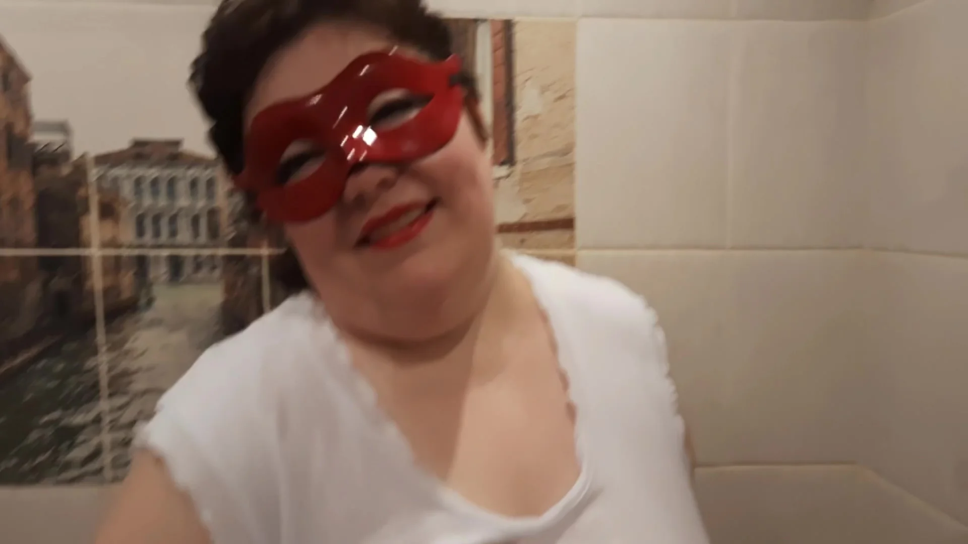 Bbw In Wet White T-shirt Sucks Cock And Swallows Cum