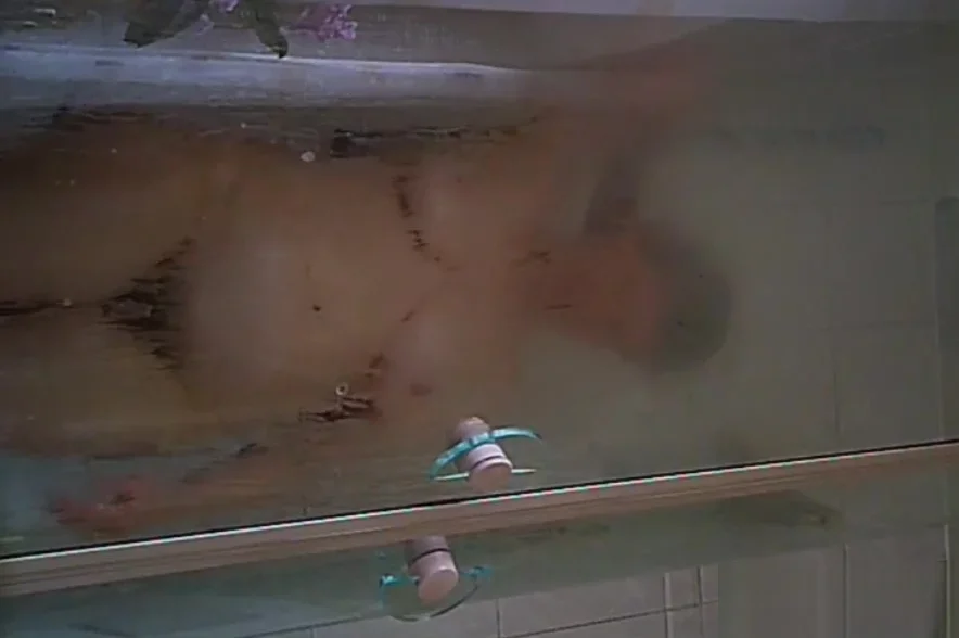my Step mom 50 ignorant of the shower cam