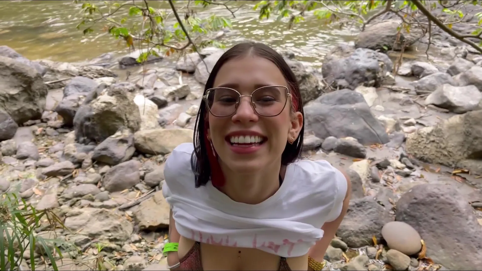 Blowjob In The Middle Of The Forest Public Nudity And Hot Cum In Mouth
