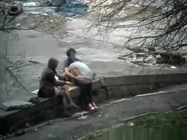 Daring teen 18+ at public place