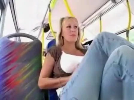 Milf gives a blowjob on the bus