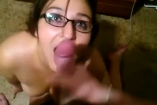 Hot neighbor busty milf sucks dick in pov