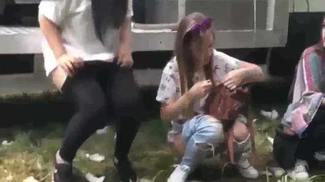 's Paradise - girls peeing during a Spanish festival