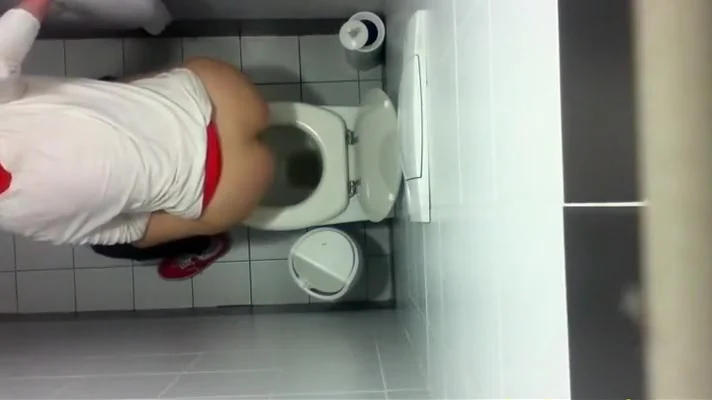 Aerial view of two hot women pissing