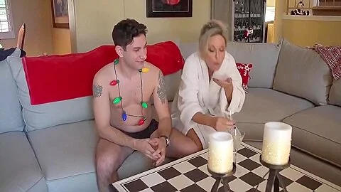Brad Knight And Jodi West In Christmas Party With Step mom