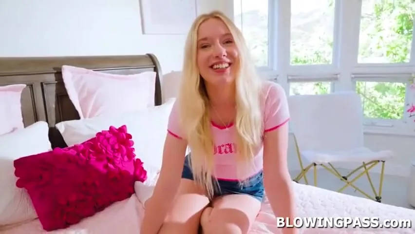 Petite Girl And Kallie Taylor - Teen 18+ Girlfriend Giving Bf First Blowjob