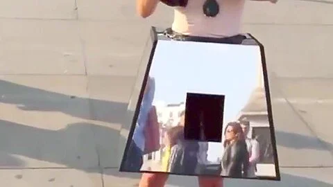 Milo moire lets strangers touch her in public
