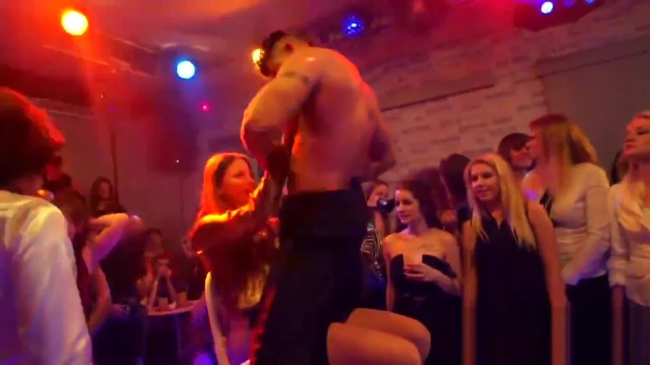 Spicy girls get fully wild and stripped at hardcore party