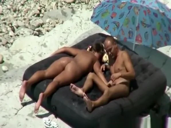 Couple fucking in air mattress