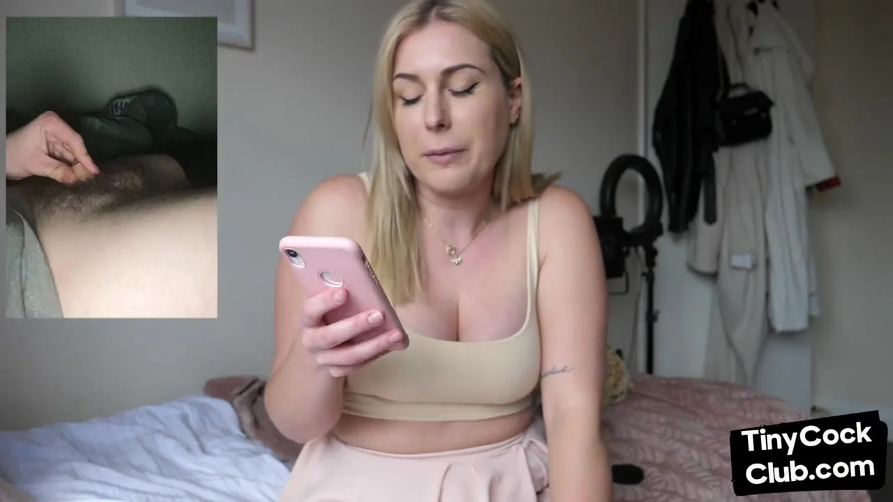 SPH busty amateur babe talks dirty about small penises