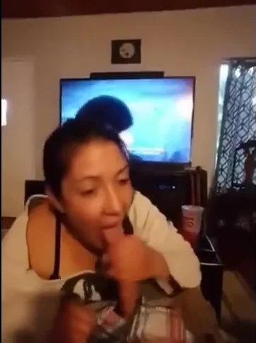 Milf being a good girl sucking his cum