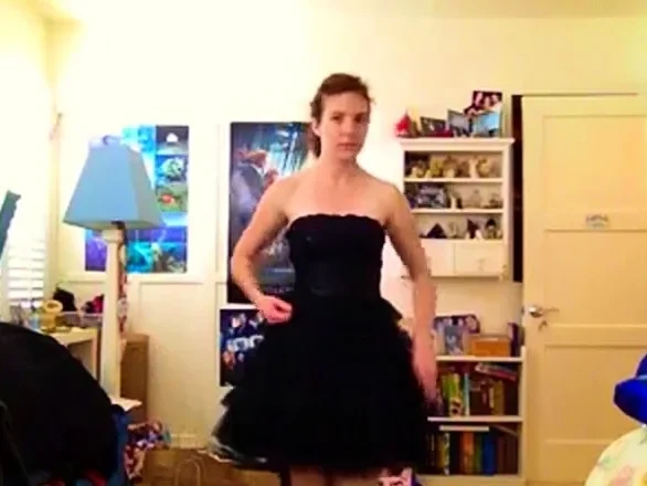 Brunette teen strips and fingers after date