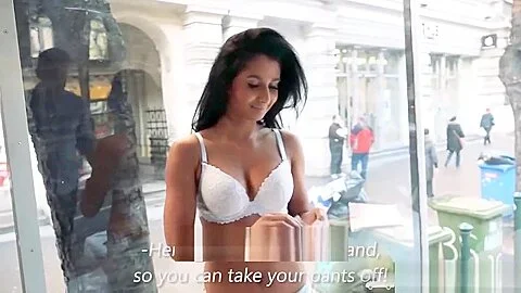 Hot Ria Rodrigez gives an intense blowjob to a stranger
