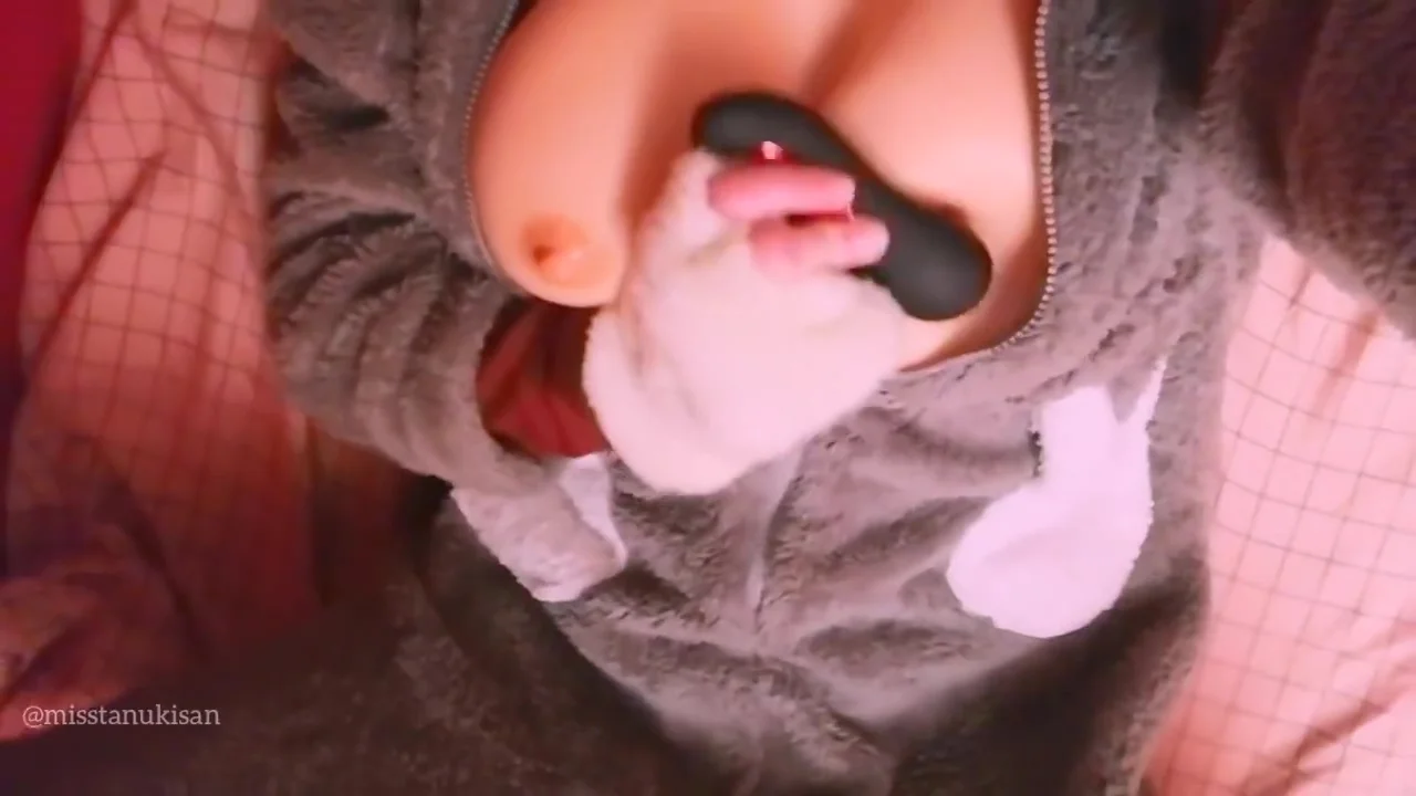 18 Girl Tits Massage Hands And Vibrator At Pajamas Party Kigurumi Nipple Masturb