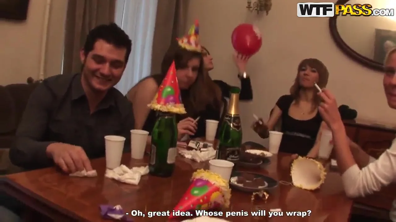 student 18+ party continues with hot group sex