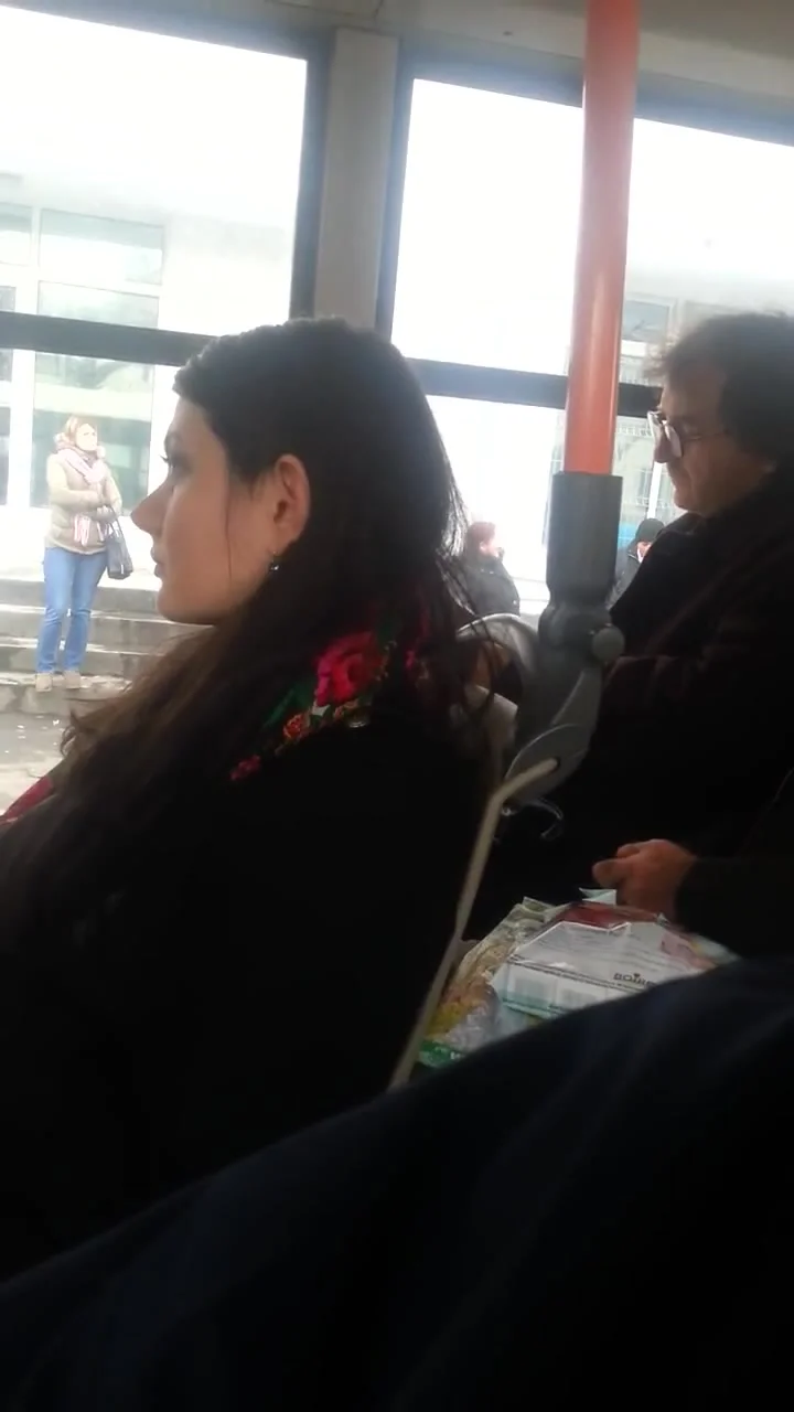 spy sexy teens 18+ in bus romanian