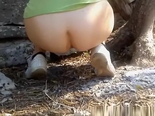 Milf pissing outdoors