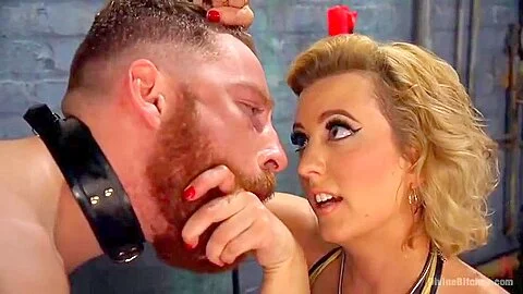 Pretty Boy And Cherry Torn In Slave Humiliated And Pegged By Mistress