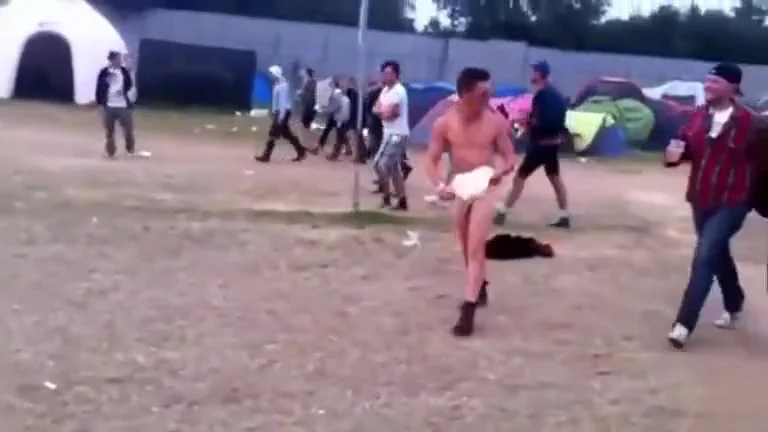 Tripping and dancing naked at a festival