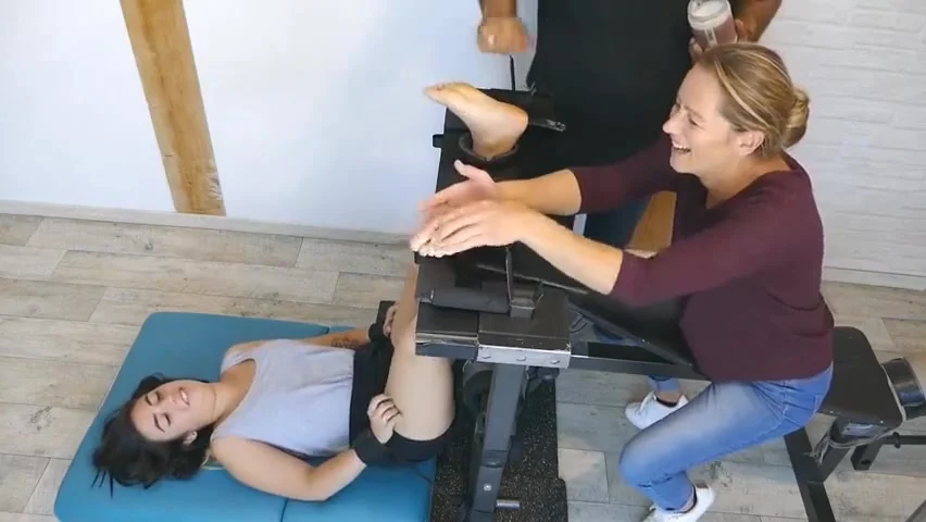 French Adorable Girl Tickled Feet