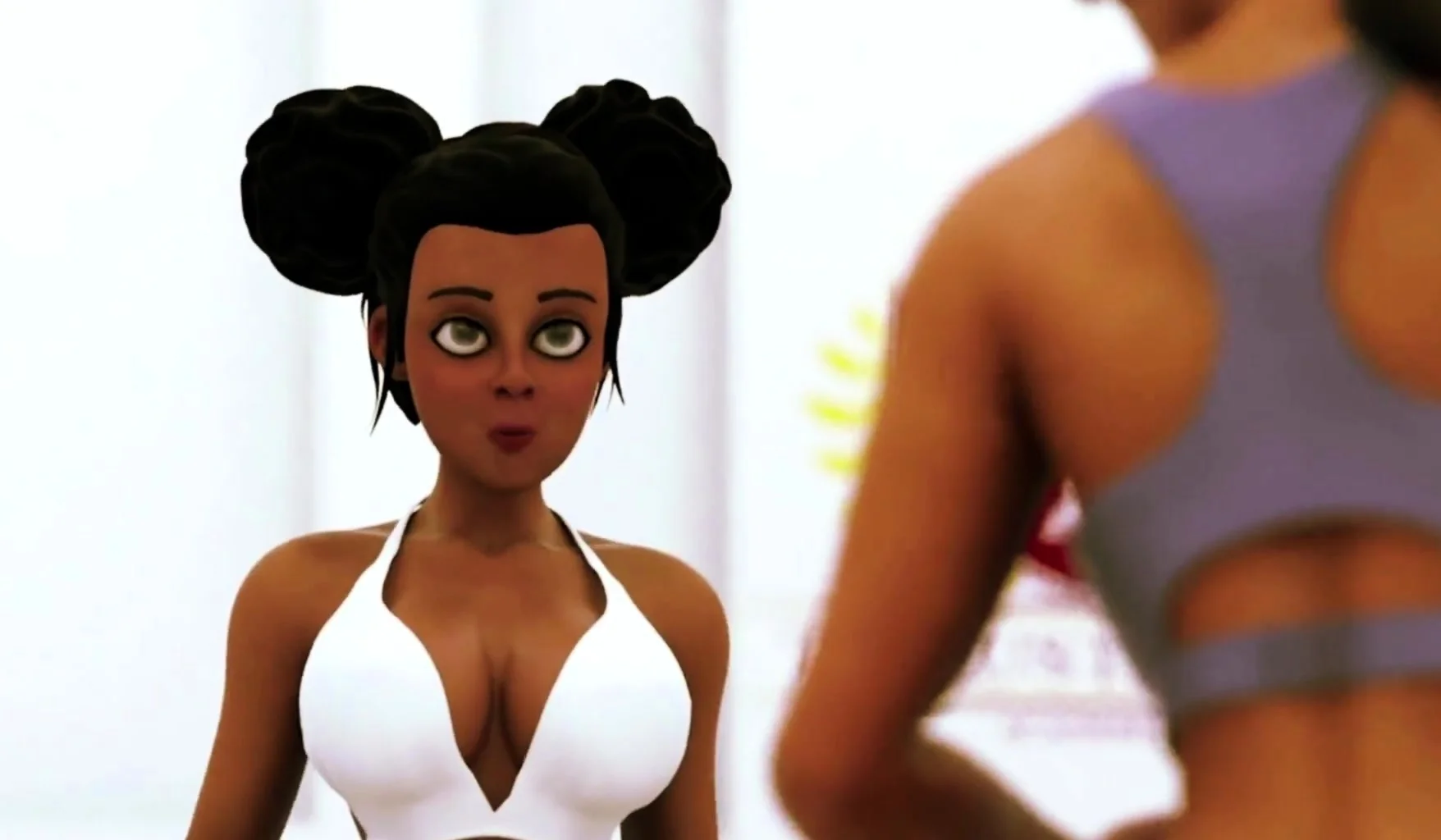 Ebony Hotties Locker Room Fucking - 3D Hentai (ENG Voices)