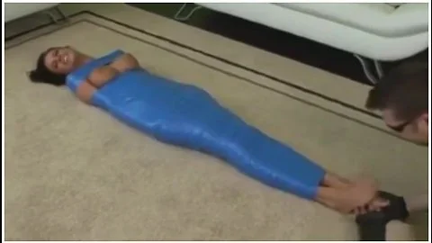 Ticklish Klara Mummified Tickling (bare feet tickled)