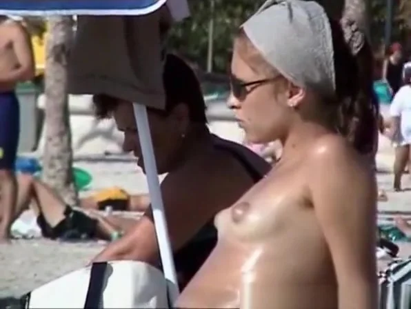 Big nipples on the beach