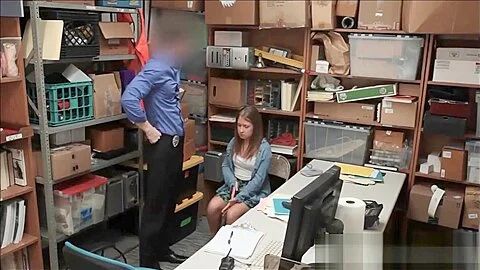 Worried teen 18+ Shoplifter Bangs Security To Escape Jail
