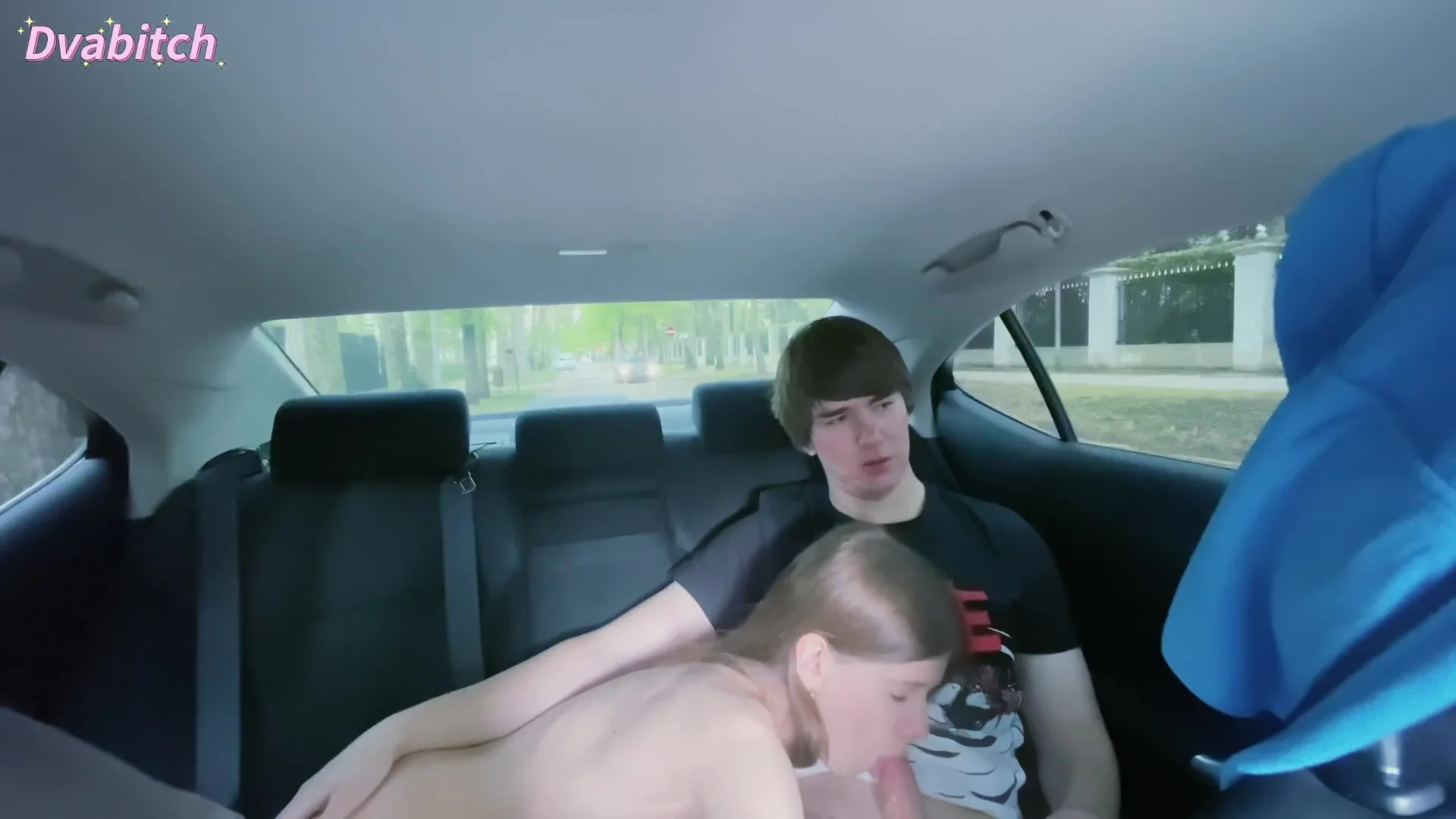 Petite Brunette Fucked In Car People Walking By