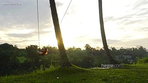 Teen Katya Clover Swinging In Bali With Princess Clover
