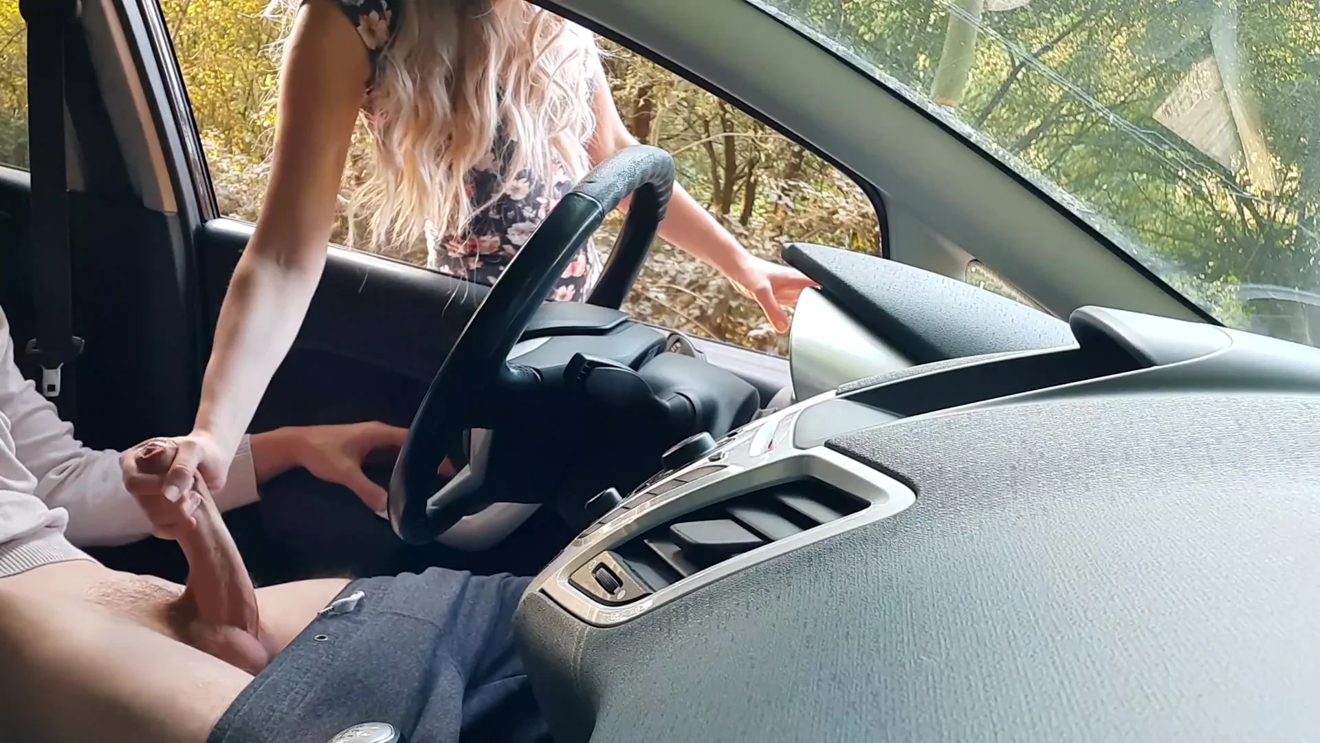 Public Dick Flash In Car. Gorgeous Stranger Girl Caught Me Jerking Off In Public And Helped Me. . 1