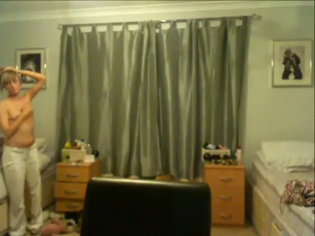 Spying on young Step sister's perky boobs