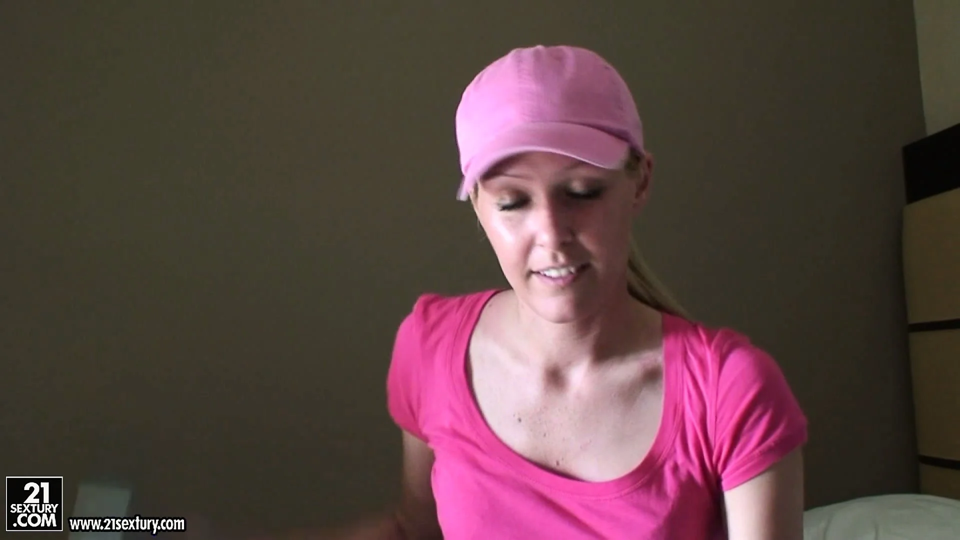 Smoking ho blonde model does a sexy video diary for the camera
