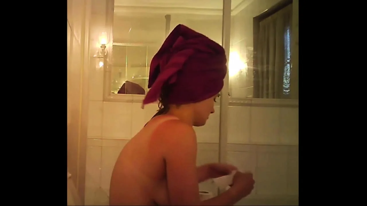 After shower solo my Mom on hidden camera