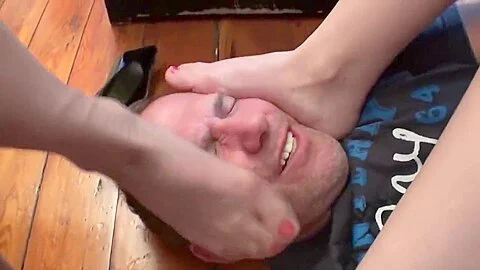 under desk foot worship